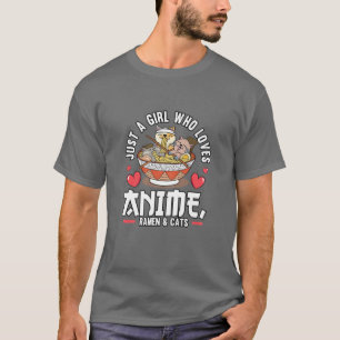 Ramen Cat Neko Kawaii Anime Jape Noodles Gift T Shirt
