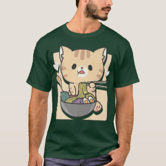 Ramen Cat Otaku Aesthetic Kawaii  T Shirt
