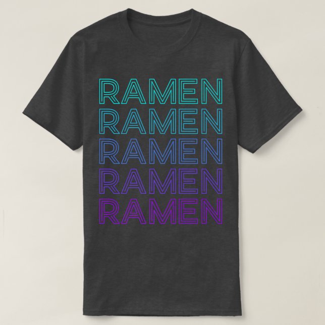 Ramen Cat Retro 1518 T Shirt (Design framsida)