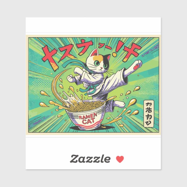 Ramen Cat Sticker Klistermärken (Ark)