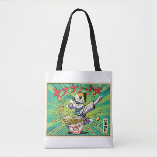 Ramen Cat Tote Bag Tygkasse