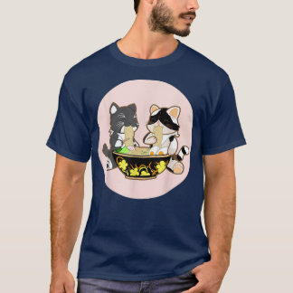Ramen Cats Anime Kawaii japansk Gift Kattunge Kitt T Shirt