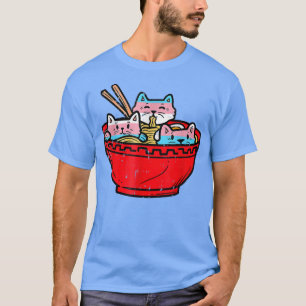 Ramen Cats Transgender Trans Pride Flagga japanska T Shirt