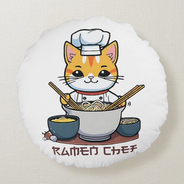 Ramen Chef Rund Kudde (Baksidan)