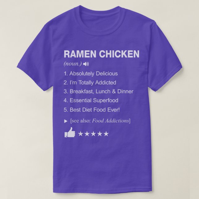 Ramen Chicken Definition betyder underbart T Shirt (Design framsida)