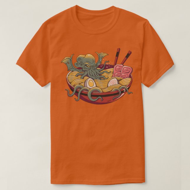 Ramen Cthulhu T Shirt (Design framsida)