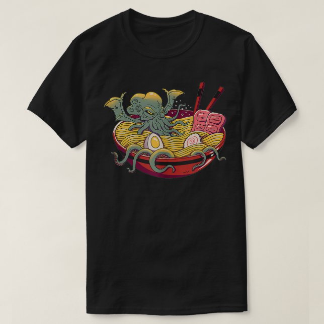 Ramen Cthulhu T Shirt (Design framsida)