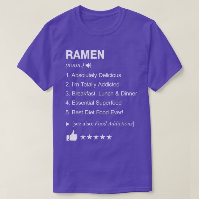 Ramen Definition Betydelse Funny T Shirt (Design framsida)