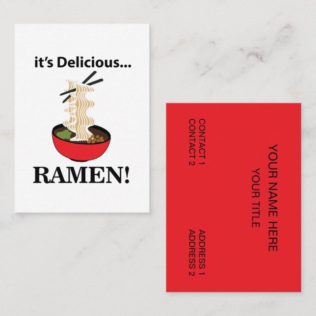 Ramen Det är gott Ramen Visitkort (Fram/baksida)