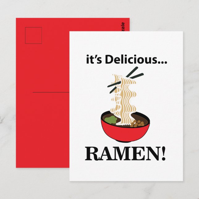 Ramen Det är gott Ramen Vykort (Fram/baksida)