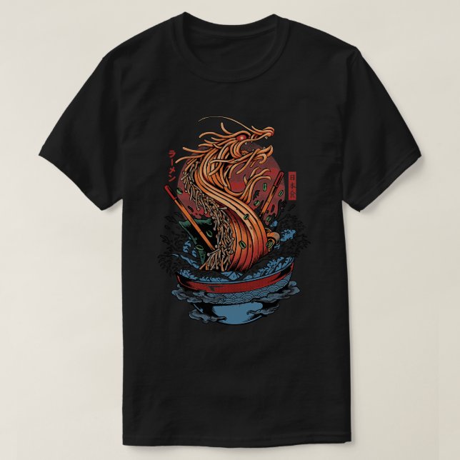 Ramen Dragon Cream T Shirt (Design framsida)
