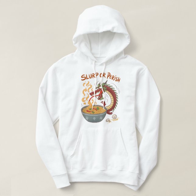 Ramen Dragon Fury | Spicy Noodle & Skull Steam T-S Hoodie (Design framsida)