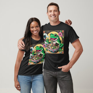 Ramen Eating Frog T-Shirt - Funny Foodie Animal