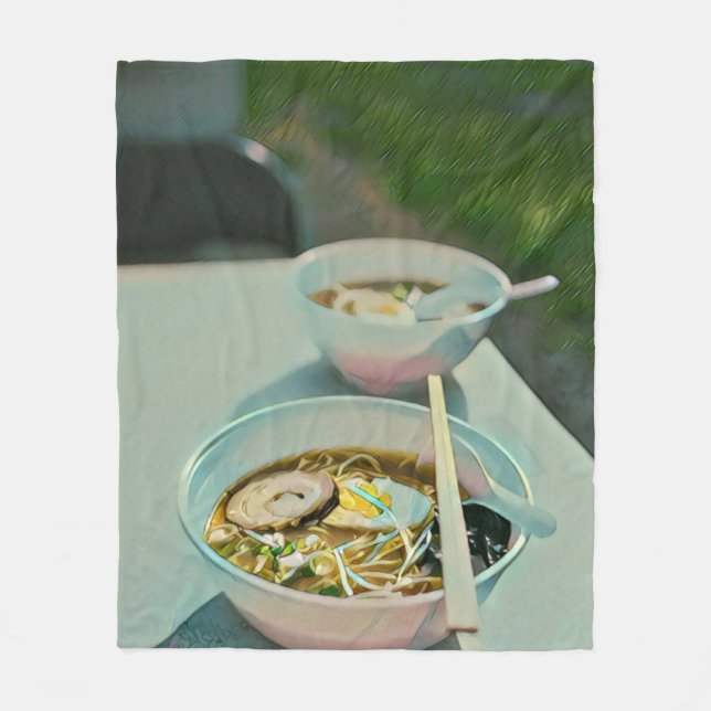 Ramen-födelsedagspresent Fleecefilt (Framsidan)