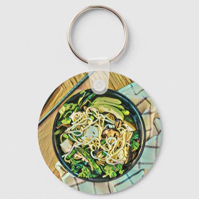 Ramen-födelsedagspresent Nyckelring (Framsida)