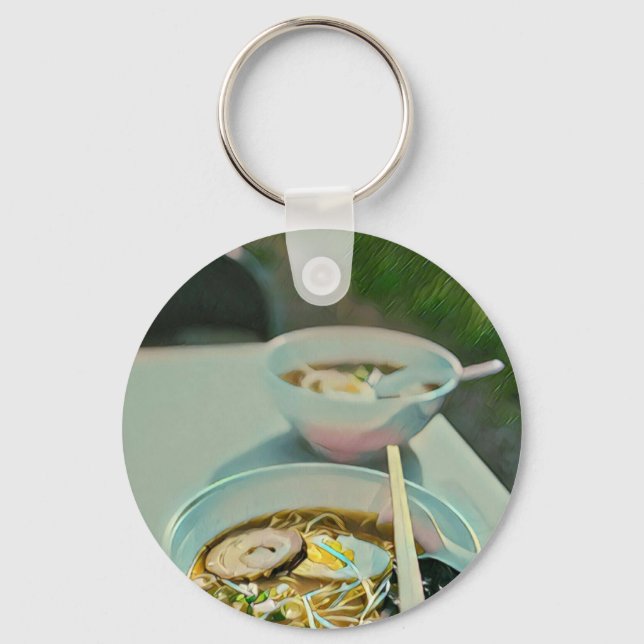 Ramen-födelsedagspresent Nyckelring (Framsida)