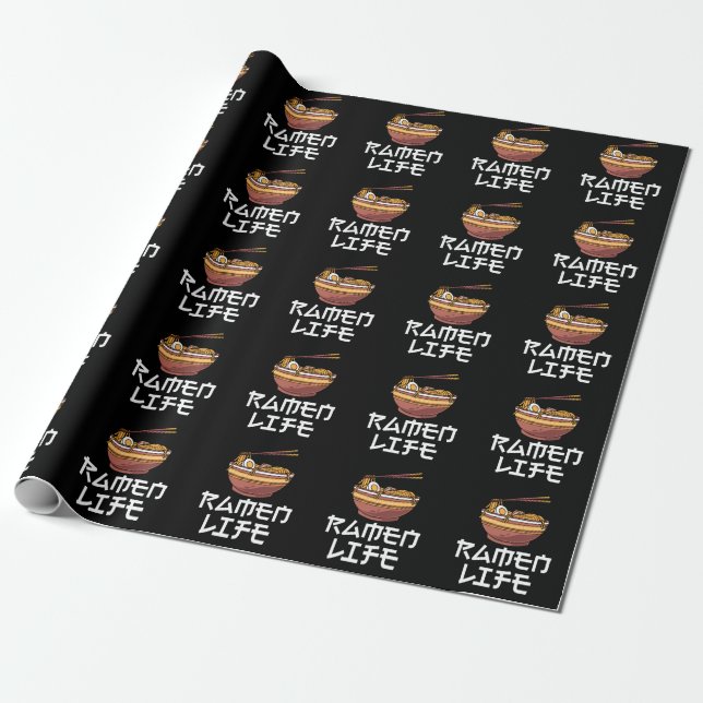 Ramen Foodie Japanska Noodles Älskare Presentpapper (Utrullad)