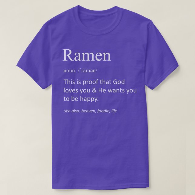 Ramen Funny Definition Funny Ramen Japansk Food 1 T Shirt (Design framsida)