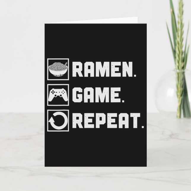 Ramen Game Upprepa Nudel Video Spel Konsol Spelare Kort (Framsida)