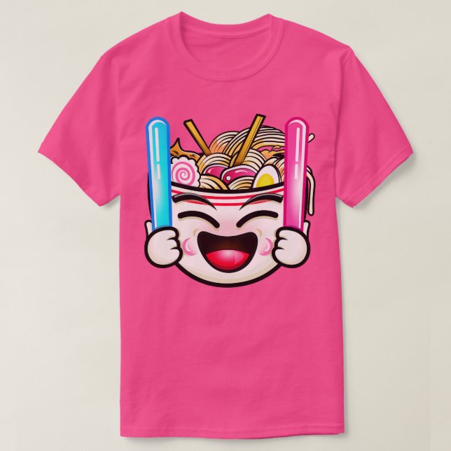 Ramen Glow Sticks T Shirt (Design framsida)