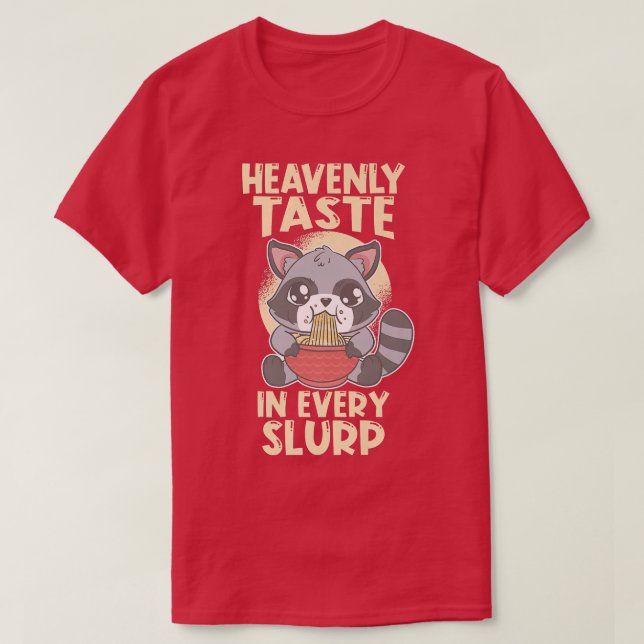 Ramen Japan Kawaii Anime Noodle Bowl Racoon1629 T Shirt (Design framsida)