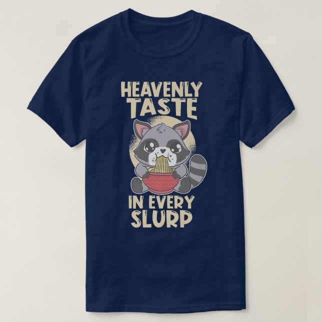 Ramen Japan Kawaii Anime Noodle Bowl Racoon 1628 T Shirt (Design framsida)