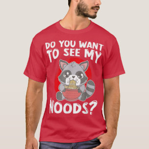 Ramen Japan Kawaii Noodle Bowl Pun Racoon 995 T Shirt