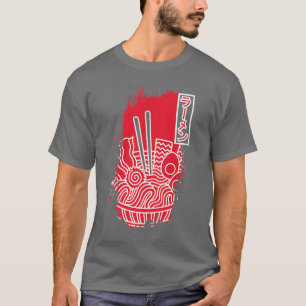 Ramen Japansk Food Japan Noodles Soppa Bowl Anime T Shirt