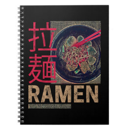 Ramen Japansk Noodle Anime Vintage Anteckningsbok