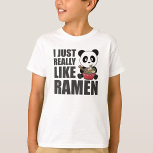 Ramen Japansk Noodles Sweet Panda Eats Ramen T Shirt