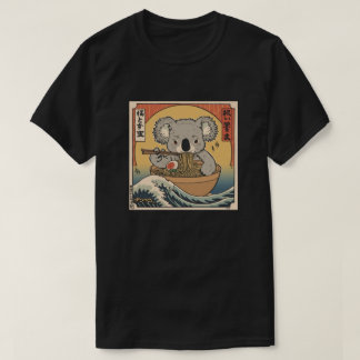 Ramen Japansk Rolig Kawaii baby koala Anime T Shirt