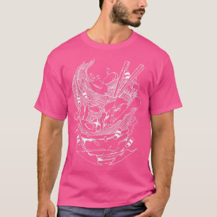 Ramen Japansk Soppa Food Line Art 1367 T Shirt