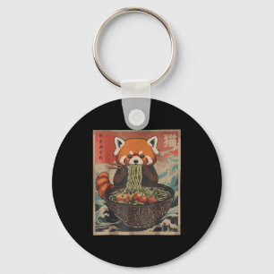 Ramen japanska grafiska t-shirts röda panda anime nyckelring