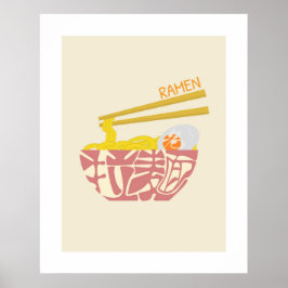 Ramen Japanska Kanji/Hiragana Ord Wall Art Poster