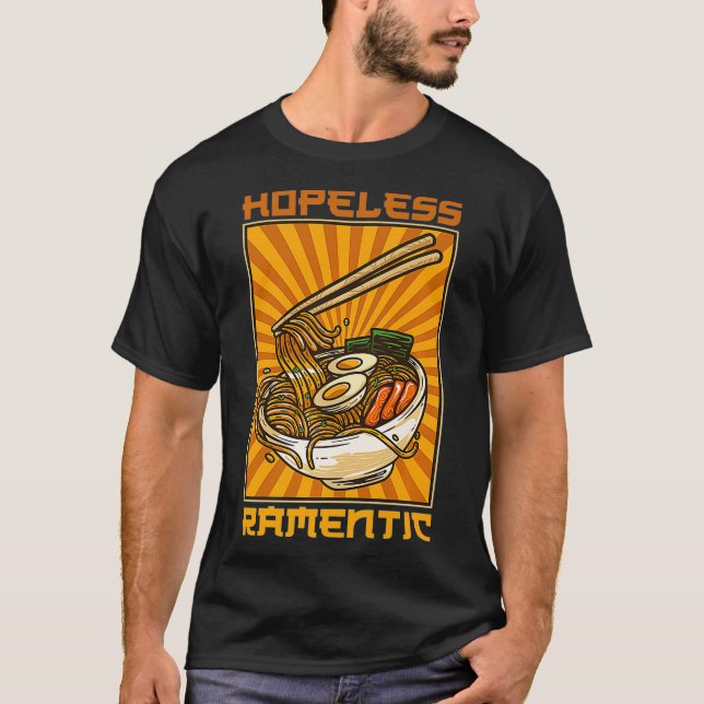Ramen Japanska Noodles Food Ramen Hopless Rament T Shirt (Framsida)