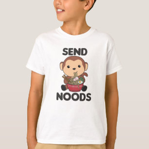 Ramen Japanska Noodles Sweet Monkey Eats Ramen T Shirt