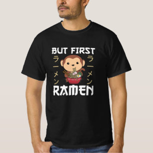 Ramen Japanska Noodles Sweet Monkey Eats Ramen T Shirt