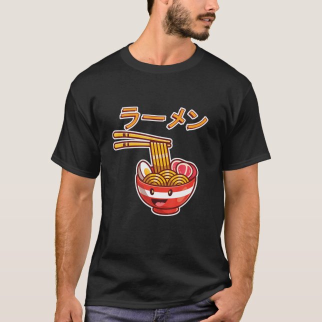 Ramen - Japanska Noodles T Shirt (Framsida)