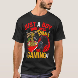 Ramen japanska nudlar Ramen och spelälskande pojke T Shirt