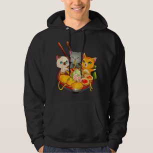 Ramen Katt Kawaii Neko Anime Otaku Katter Japansk Hoodie
