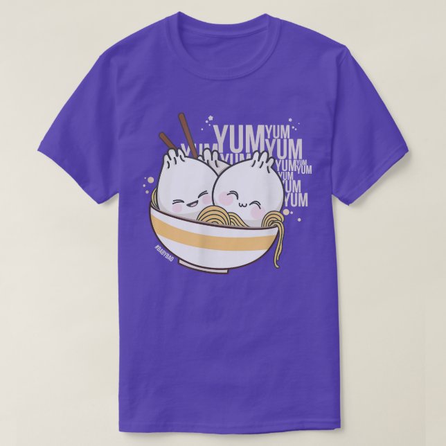 Ramen Kawaii Bao Dim Sum Yum Yum Anime Älskare  T Shirt (Design framsida)