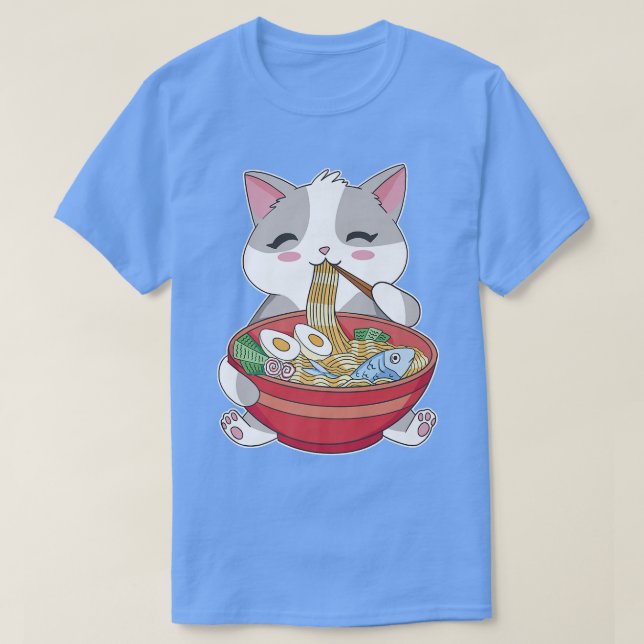 Ramen Kawaii Cat 1920 T Shirt (Design framsida)