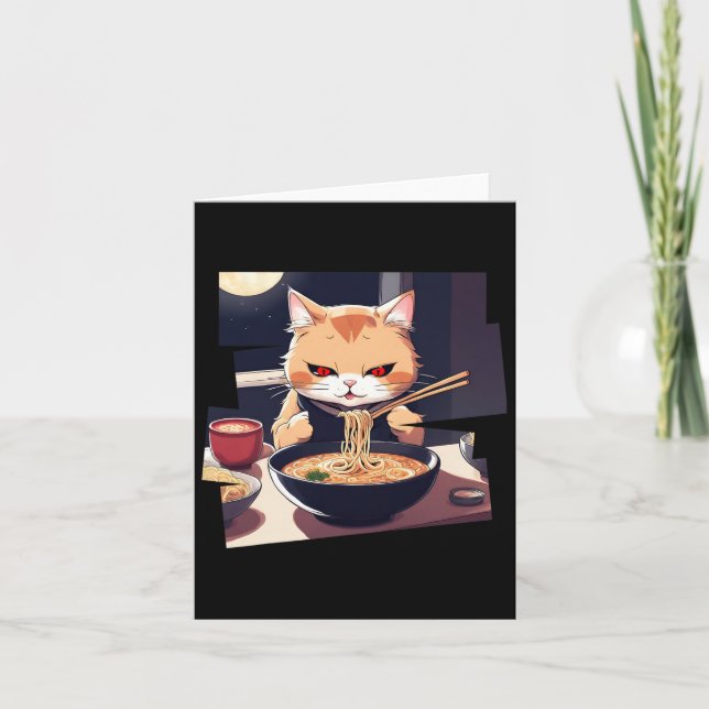 Ramen Kawaii Cat Anime 1 Kort (Framsida)