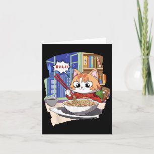 Ramen Kawaii Cat Anime Kort