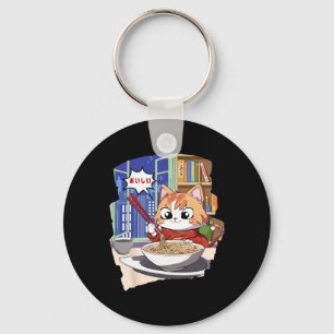 Ramen Kawaii Cat Anime Nyckelring