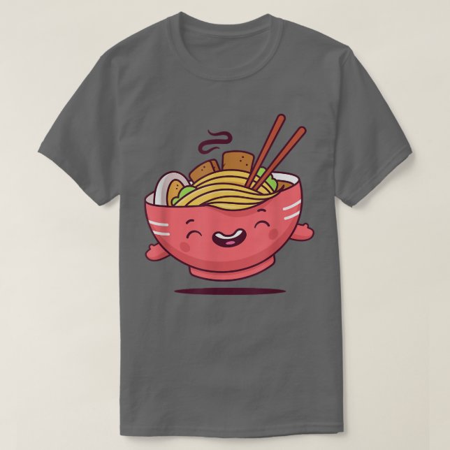 Ramen - Kawaii Noodle Soppa T Shirt (Design framsida)