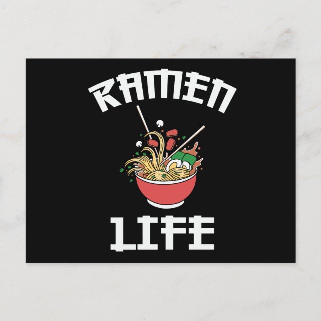 Ramen Klubb Team | Ramen Life-design Vykort (Framsida)