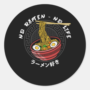 Ramen Klubb Team Ramen No Life Runt Klistermärke