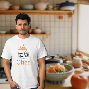 Ramen-kock - japansk text t shirt