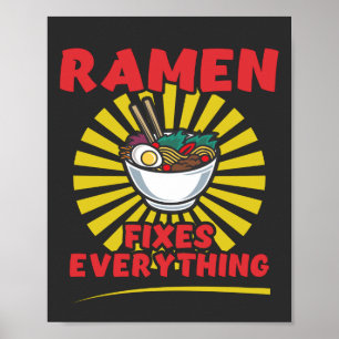 Ramen korrigerar allt - luddig offertdesign poster